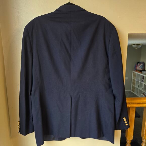 Vintage Polo Ralph Lauren Blazer Men's 40 Wool Navy Sports Coat Gold Button USA - Picture 5 of 10